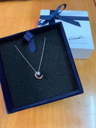 Crudo La Favore Crescent Moon 925 Sliver Necklace 月亮銀頸鏈