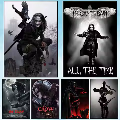 Classic Movie Vintage T-The C-Crow Painting Calligraphy Canvas Poster: Crease Free Waterproof Durabl