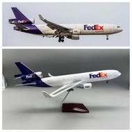 FZMD11 Plane Model FedEx Cargo Airways Resin Plastic model With Wheels Landing Gears Replica Static 