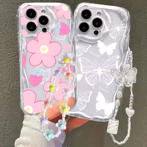 Cute Transparent Butterfly Flower Case For Huawei Honor 400 200 Pro 90 Lite X5C X7D X9D X6B X8B X9B 