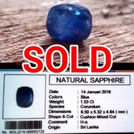 [Ceylon + Memo] Natural Blue Saphire / Safir / Safire Ceylon Srilanka