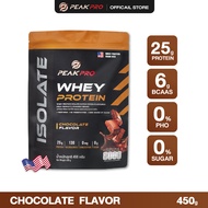 (ส่งฟรี) PeakPro Whey Protein Isolate 450g Chocolate flavoured เวย์โปรตีน ไอโซเลท รสช็อคโกแลต ไม่เติ