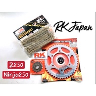 520 RK ORING KLO2 Z250 NINJA250 Kawasaki Sprocket Sets With RK 520 Oring Chain Japan