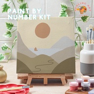 Paint By Number Mountain Canvas Painting 20X20 Cm