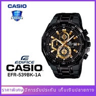 CASIO | EDIFICE | EFR-539BK-1A | สายสแตนเลส | นาฬิกาข้อมือผู้ชาย | รับประกัน 1 ป