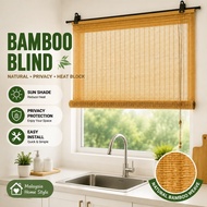Bamboo Roll Up Blinds Outdoor | Bidai Buluh Window Curtain Waterproof Sun Heat Block Privacy Shade |