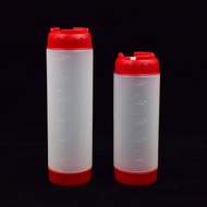 400/500/600ml Squeeze Sauce Bottle Tomato Jam Salad Jam Sauce Bottle Double Head Squeeze Pot H0o9