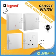 LEGRAND ELOE White Series Switch Socket Big Rocker Glossy Finish Doorbell/TV Socket/13A Switch Socke