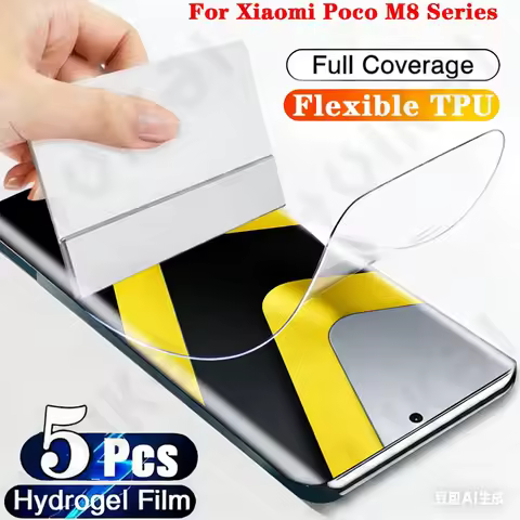 5 Pcs Hydrogel Film For ForXiaomi Poco M8 Redmi Note 15 14 Pro Plus 15C 14C 4G 5G 15T Pro 14T Pro Fu