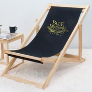เก้าอี้ชายหาด เก้าอี้สนาม พร้อมสกรีนชื่อ Logo (ส่งฟรี!) ซื้อ 2 แถมโต๊ะ Size : 58x100x89 cm. Baanmain