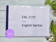 ENL 3103(LI 312)

English Syntax
STATIONARY &amp; BOOKS FROM JAPANESE BANDTE &amp; RIE