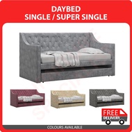 FURNITURE SPECIALIST DAYBED 3IN1 FABRIC AVAILABLE IN SINGLE / SUPER SINGLE + 6 INCH FOAM MATTRESS