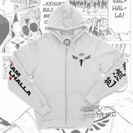 jaket valhalla anak unisex hoodie valhalla - putih m