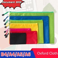 【Ready Stock】B4/A4/A5/A6 Document Bag Oxford cloth file bag File Folder School Office Supplies Docum