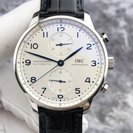 Iwc/portuguese White Face Blue Needle Automatic Mechanical Men's Watch IW371605