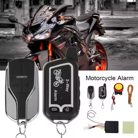 125db 12V Motorcycle Alarm System 2 Way Protection With Remote Controller Electric Bicycle Motorbike