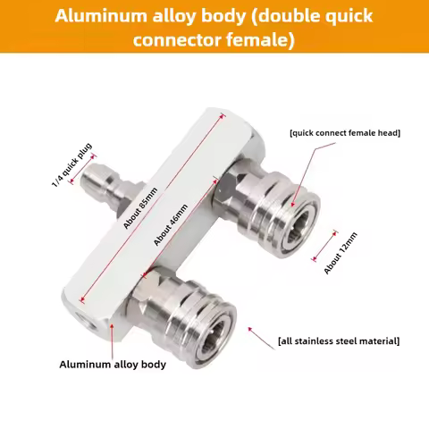 Quick Connect Double Spray Fitting Rotating Nozzles Dual Car Nozzle Adapter Rod Auto High Pressure W
