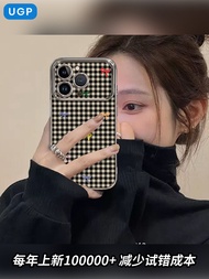 เคสโทรศัพท์ซิลิโคน Apple 17Promax แบบมีลายสก็อตย้อนยุค หรูหรา 14Pro ระดับไฮเอนด์ 15 ต้นแบบยอดนิยม 13