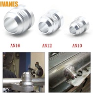 IVANES Silver Male Aluminium Weld, Aluminum AN4-AN20 Straight Male Weld Fitting Adapter, Silver Exte