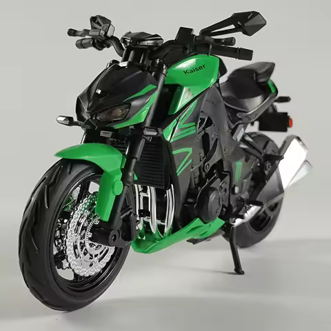 1:12 Kawasaki Z1000 Street Cars Motorcycle Diecast Model Car Alloy Metal Shock Absorption Sound Ligh