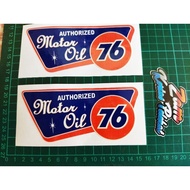 STICKERS MOTOR OIL 76 LUBRICANT PRINT PELEKAT MOTOR