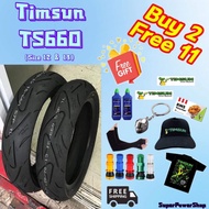 🎁 Ready stock & Free Gift BUY 2 free 11 🎁TIMSUN Tayar Tubeless TS660 11070-12 12070-12 130-12 11090-