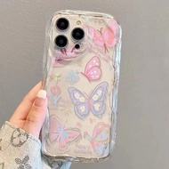 Butterfly Shockproof Phone Case Transparent Air Pouch Fit Protection Anti-Banting Anti Yellowing Ant