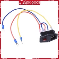 WIN 10A 250V Power Socket with 10A 16AWG Extension Cable Power Switches