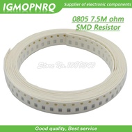 300pcs 0805 SMD Resistor 7.5M ohm Chip Resistor 1/8W 7.5M 7M5 ohms 0805-7.5M