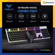 AULA F3061 Combo Keyboard with Mouse Set USB Wired RGB Backlight