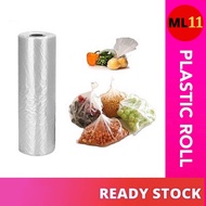 (1000g±) Plastic Bag Roll / Food Packaging / Supermarket / Fruit Vegetable Storage (8x12/9x14/10x16/12x18/14x20)