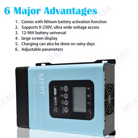 MYAMi New 12V 24V 36V 48V 60V 72V 84V 96V 30A 60A Battery Charger Off-grid RS485 Mppt Solar Charge C