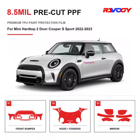 Precut PPF For Mini Hardtop 2 Door Cooper S Sport 2022-2023 8.5mil TPU Clear Paint Protection Film S