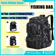 42L large capacity Fishing backpack With pole holder  Carrying fishing equipment Outdoor universal