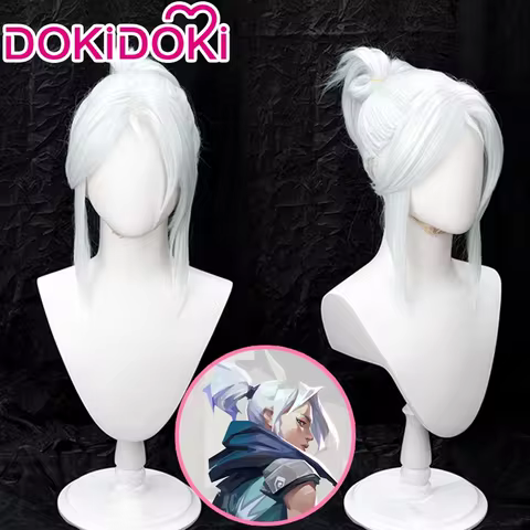 IN STOCK Jett Reyna Neon Sage Fade Wig Cosplay Game Valorant Cosplay DokiDoki Women Wig VALORANT Chr