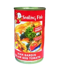 SMILING FISH SARDINES IN TOMATO SAUCE 155G