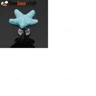 1set 2pcs Porcelain Drawer Knob with Alloy Findings and Screws Cabinet Pulls Handles for Kitchen Cup