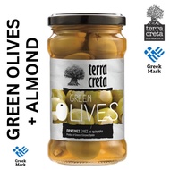 Terra Creta Greek Green Olives Stuffed with Almonds - 290gr - by Agora Products