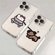 Cute Couple Clear Premium Case Samsung S24 Fe Galaxy S25 Ultra S23 S22 Plus 5G M54 M23 M55 Galaxy M1