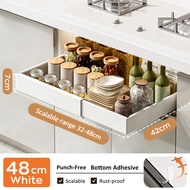 GSlife ความกว้างปรับได้ ดึงตะกร้า ตู้เก็บของภายในลิ้นชัก หยิบของได้สะดวกขึ้น ความจุที่มากขึ้น