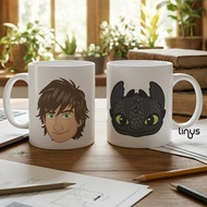 HTTYD Ceramic Mug Hiccup & Toothless Suitable For Gifts Coffee Cup Mug