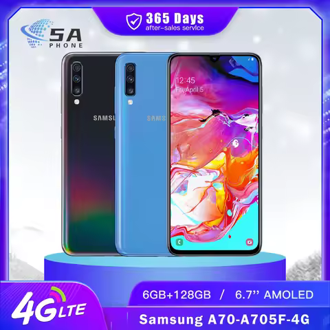 Samsung Galaxy A70 A705F 4G LTE Mobile Phone Dual SIM 6.7'' 6GB RAM 128GB ROM 32MP Original galaxy a