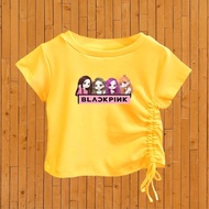 Black pink Crop Top for Girls 1-12 Years Cotton Crop Top for Girls