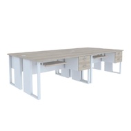 INDEX LIVING MALL โต๊ะคอมพิวเตอร์ 4 ที่นั่ง D รุ่นเวคตร