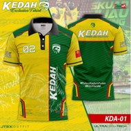 KEDAH Dryfit Sublimation T-Shirt / Baju Jersey T-Shirt