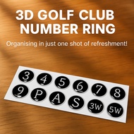 Golf Club Number 3D Golf Club Numbering Iron Number Sticker