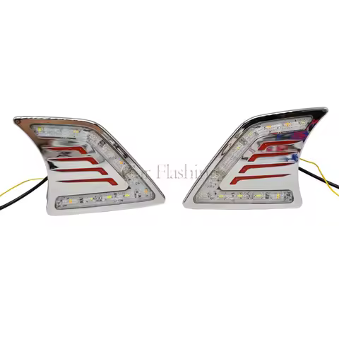 Car DRL For Toyota Hilux Vigo 2012 2013 2014 LED Daytime Running Light Daylight turn Signal lamp Fog