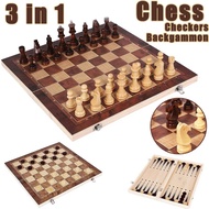 3 in 1 Chess Game Board Children Folding Storage Wooden Wooden Chess Board  International Chess Ches