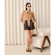 Bea Bow Blouse - Terracotta