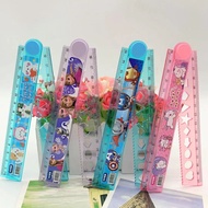 30cm Cartoon Ruler Folding Stationary Plastic Foldable Ruler Folding Ruler Curve Ruler Ruler Pembari